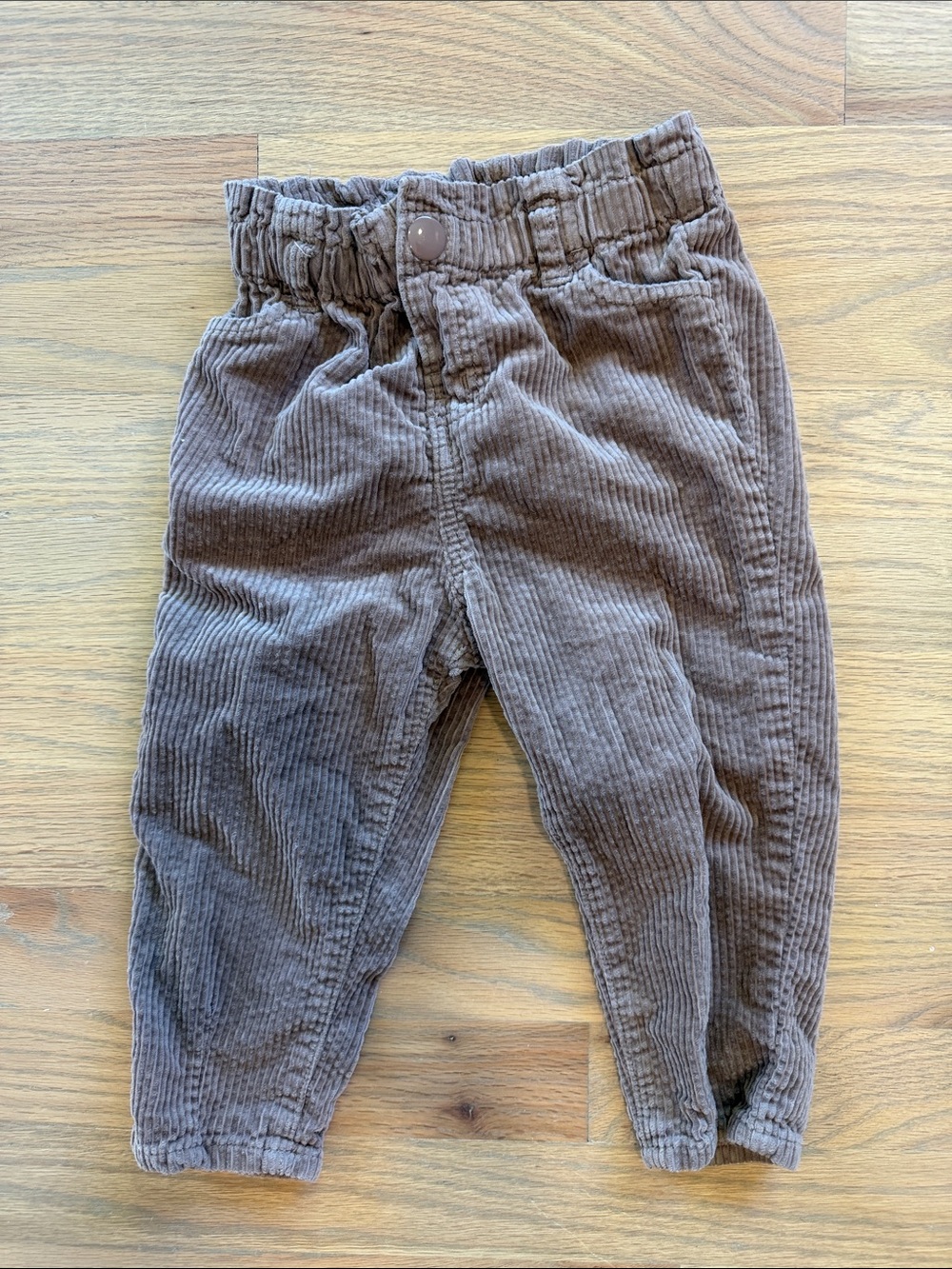 Toddler Girls H&M Corduroy Pull-On Pants - Brown 18M